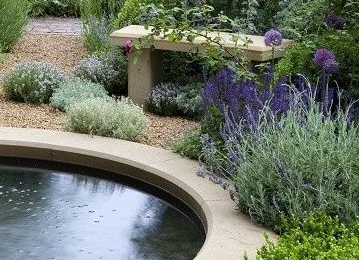 Водойма в ландшафтному дизайні саду, фото