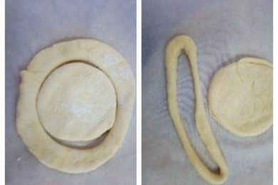 Вирізаємо основу для ватрушки