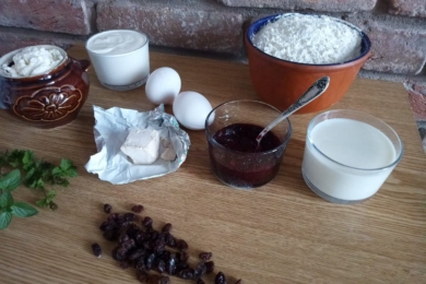 Інгредієнти для ватрушек з сиром