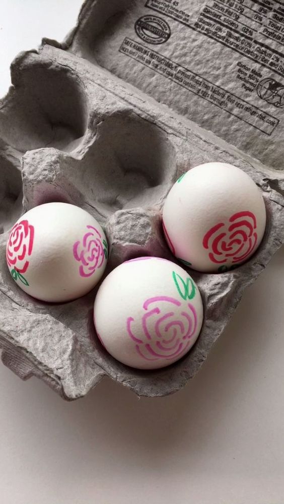 Малюнок харчовим маркером на яйцях