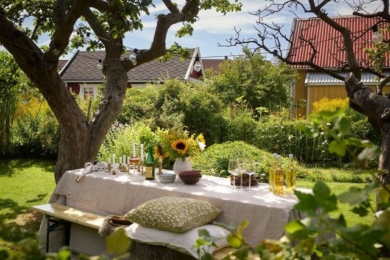 Обідній стіл в саду