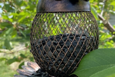 Годівничка для птахів у вигляді сови металева